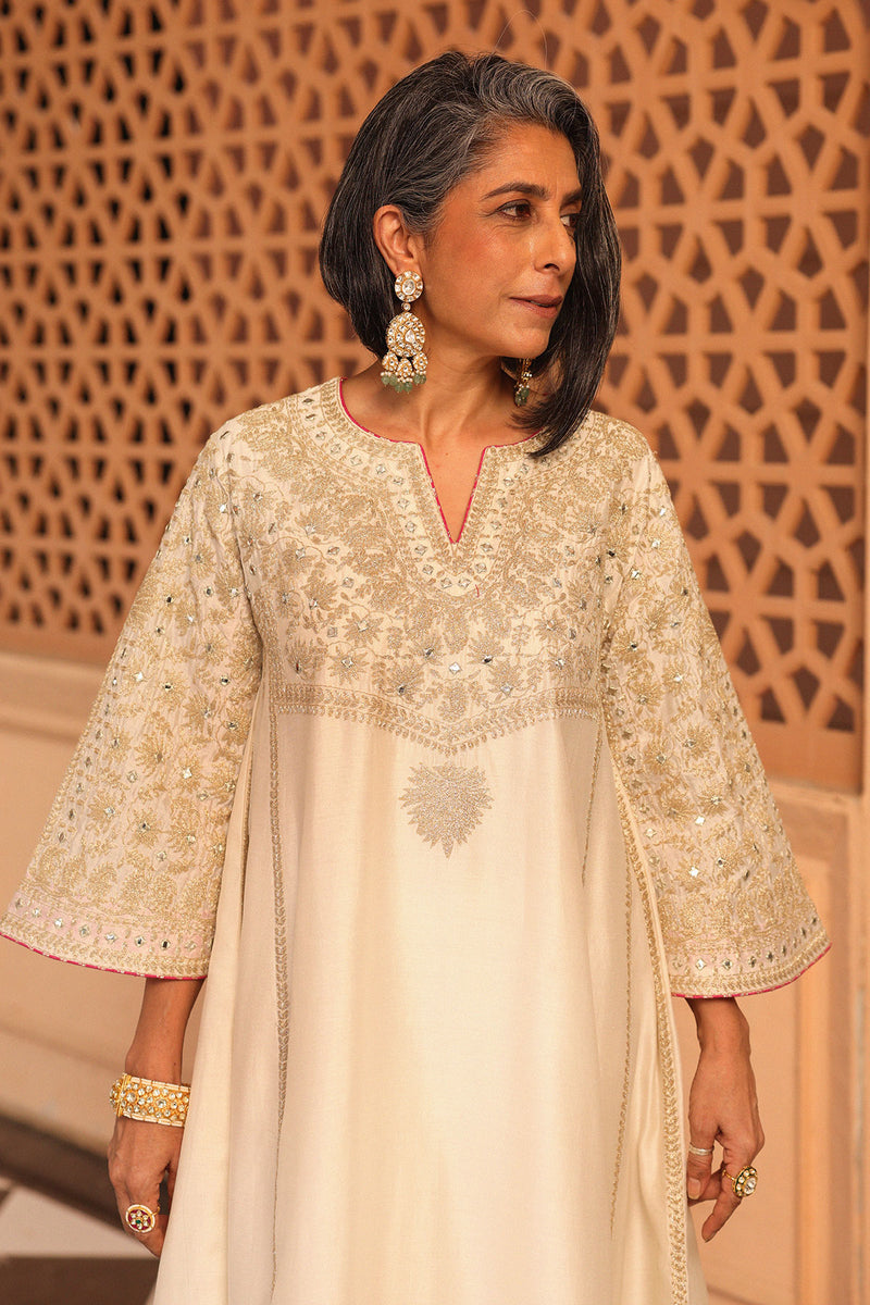 Aiman - Short Knee Length Chauga with Salwar and Odhni