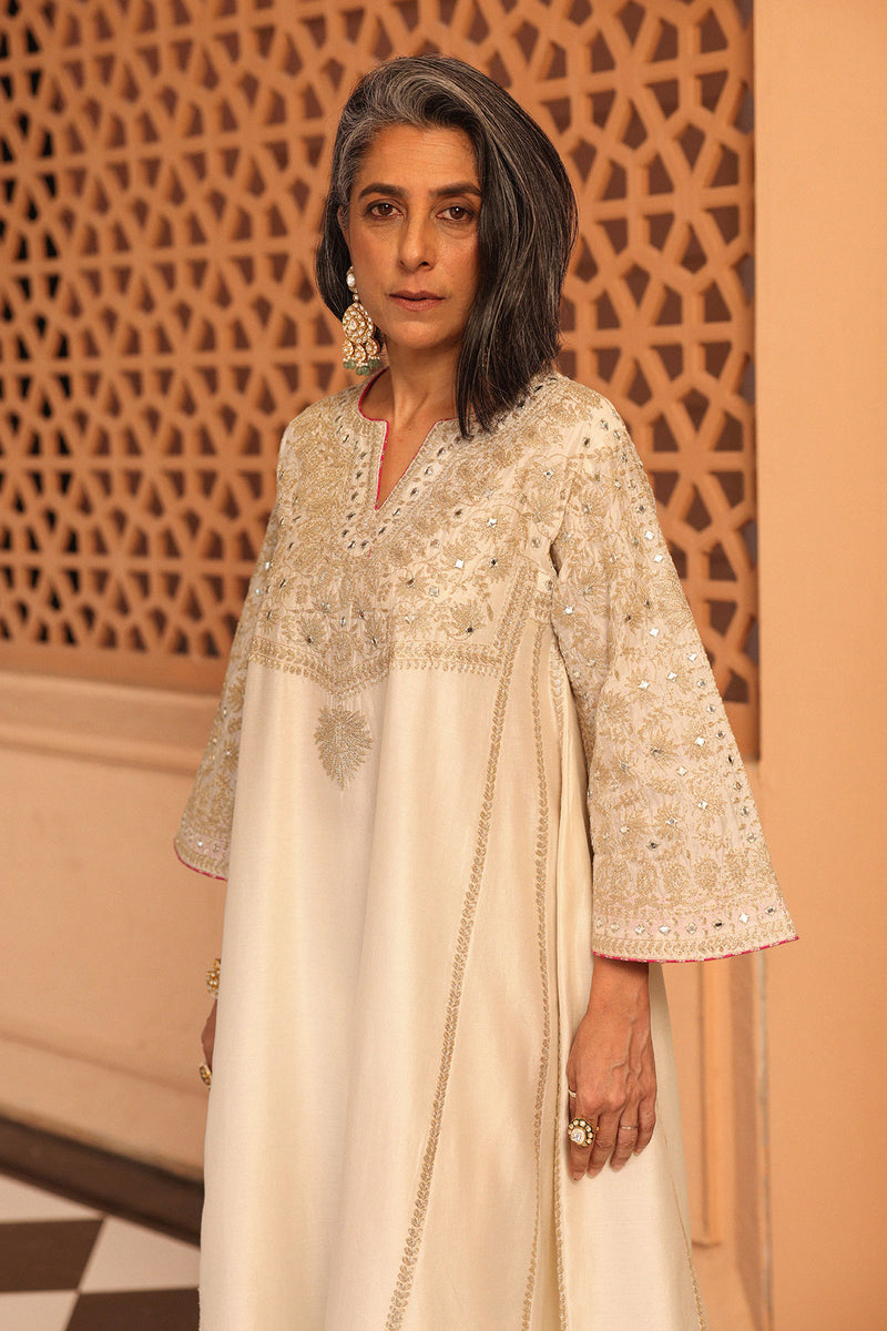 Aiman - Short Knee Length Chauga with Salwar and Odhni
