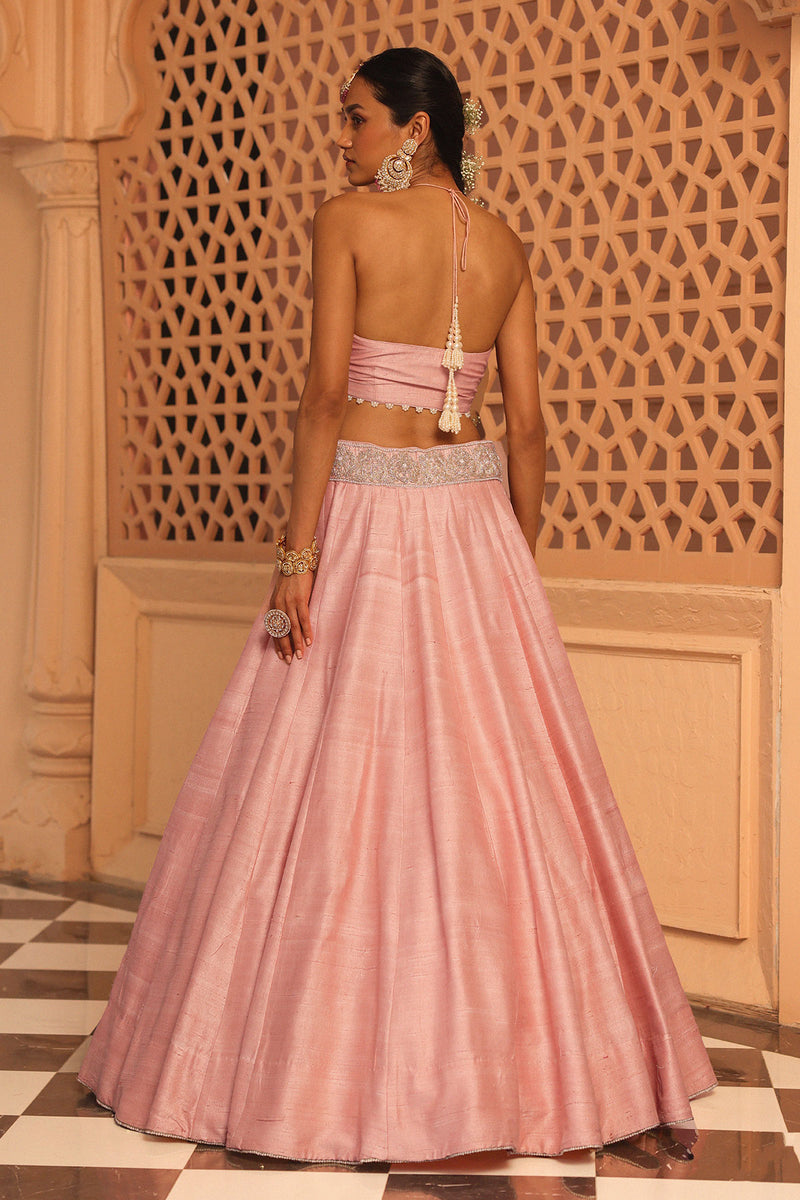 Humeyra - Rosepink Lehenga with Blouse and Dupatta