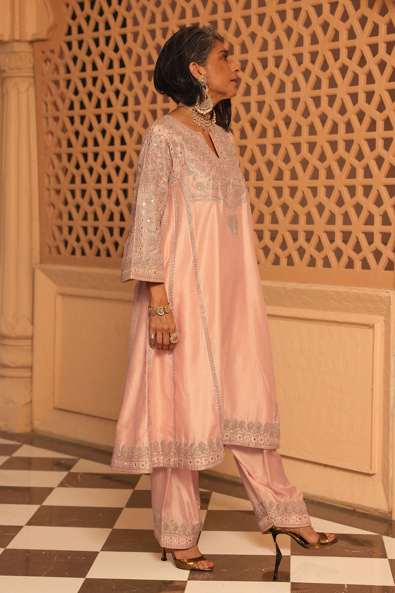Aiman - Short Knee Length Chauga with Salwar and Odhni