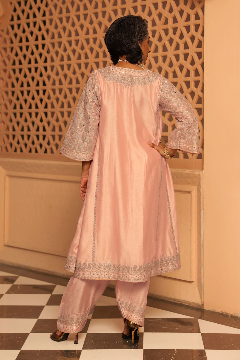 Aiman - Short Knee Length Chauga with Salwar and Odhni