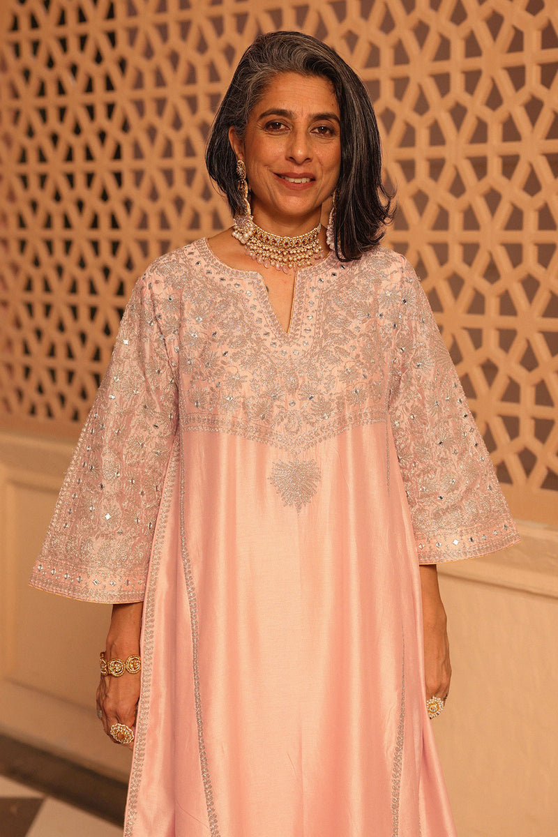 Aiman - Short Knee Length Chauga with Salwar and Odhni