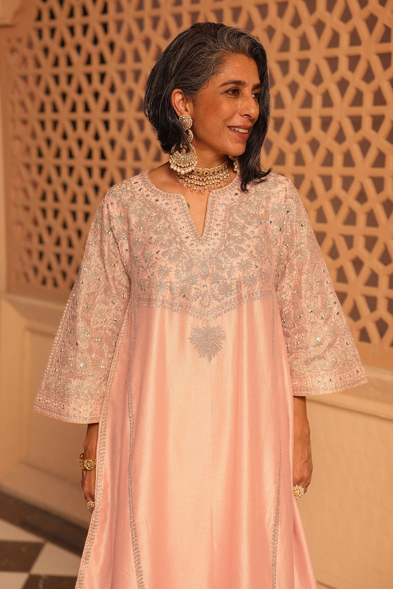 Aiman - Short Knee Length Chauga with Salwar and Odhni