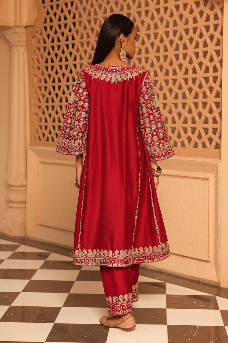 Aiman - Short Knee Length Chauga with Salwar and Odhni