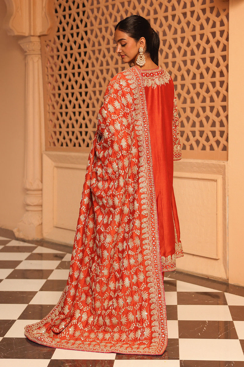 Aiman - Short Knee Length Chauga with Salwar and Odhni