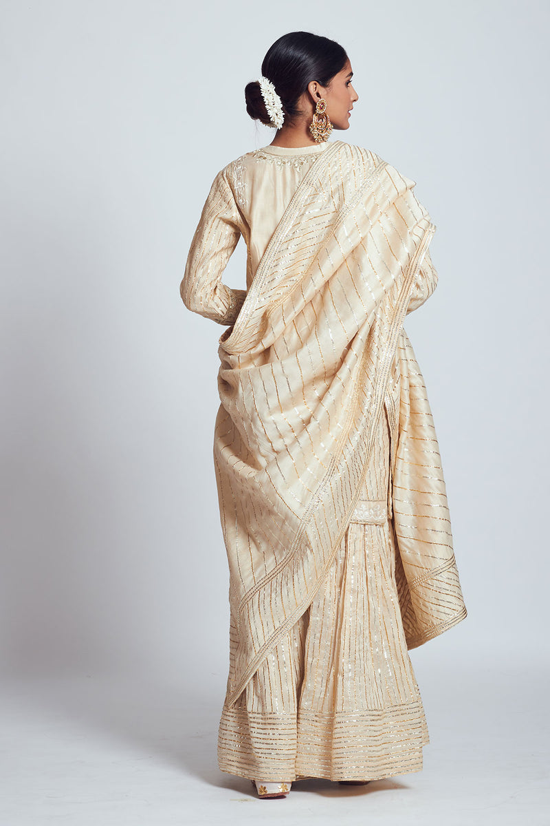 Saima-Short kurta with garara and dupatta