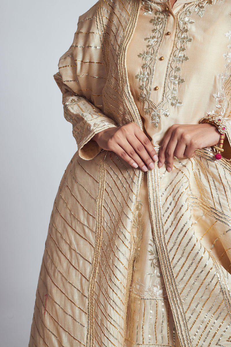 Saima-Short kurta with garara and dupatta