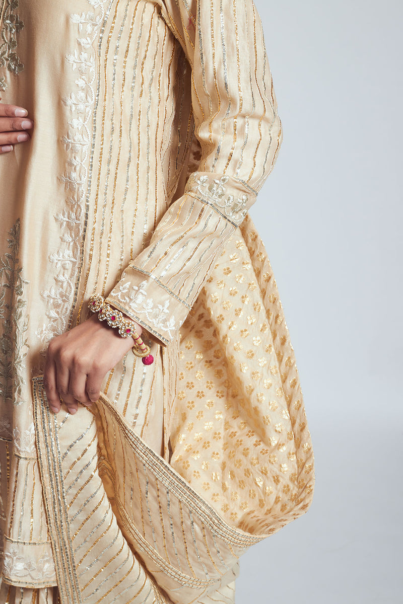 Saima-Short kurta with garara and dupatta