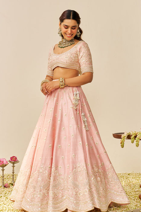Fida - Lehenga With Blouse And Dupatta (Blush Pink)