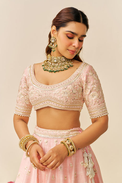 Fida - Lehenga With Blouse And Dupatta (Blush Pink)