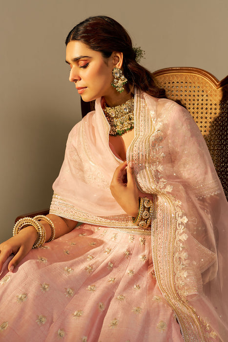 Fida - Lehenga With Blouse And Dupatta (Blush Pink)