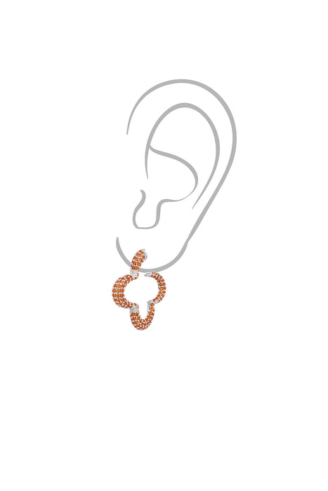 Mini Bella hoop earrings in orange