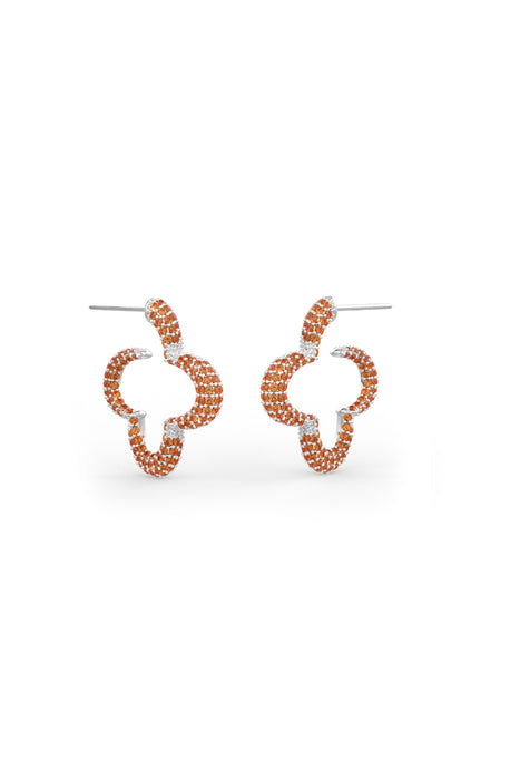 Mini Bella hoop earrings in orange