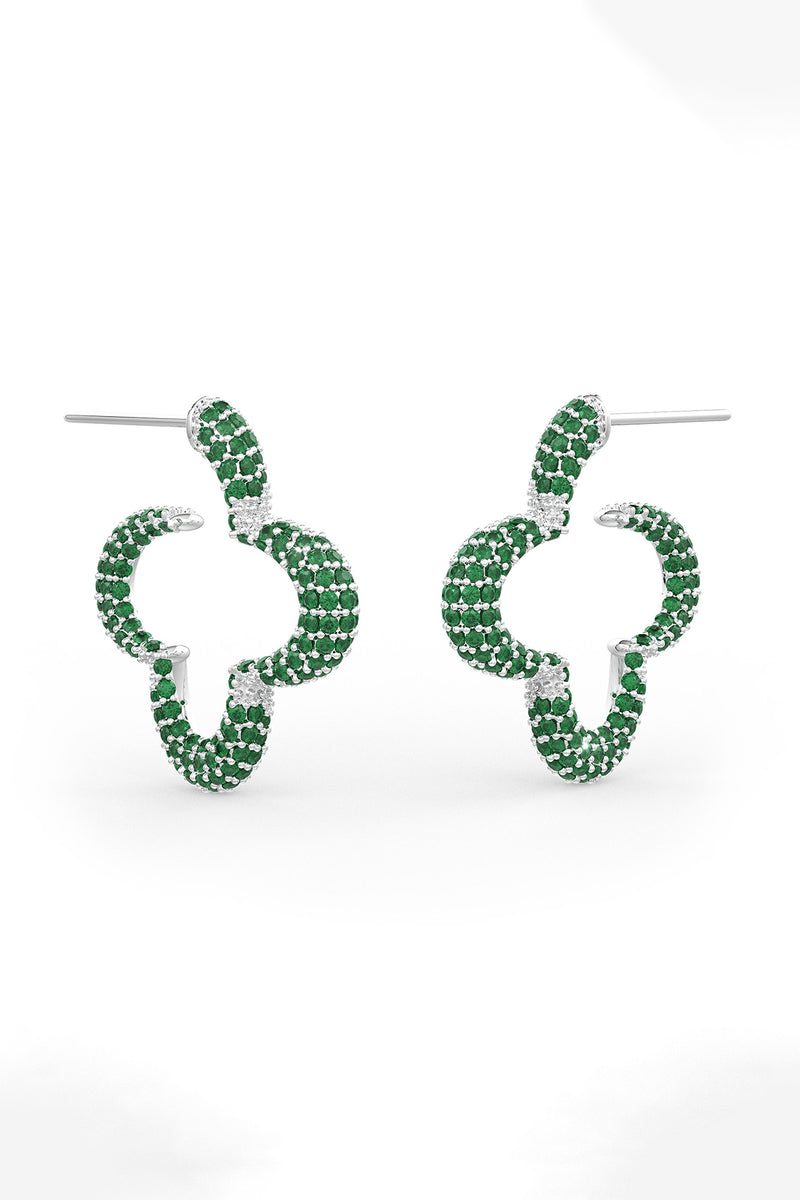 Statement bella earrings in emerald green