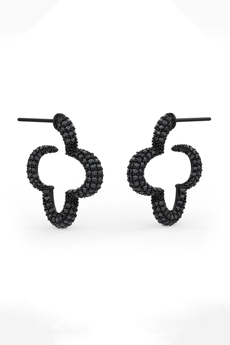 Statement bella earrings in black