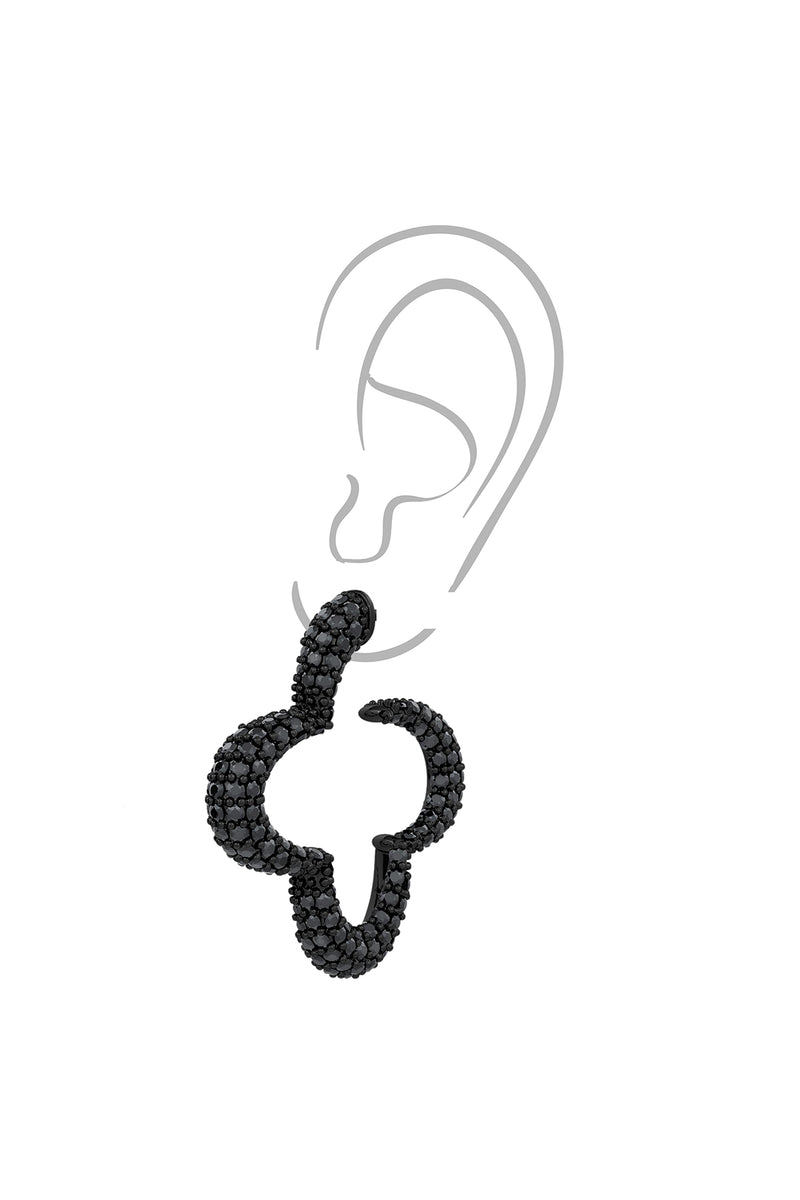 Statement bella earrings in black