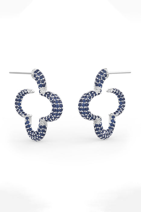 Statement bella earrings sapphire blue