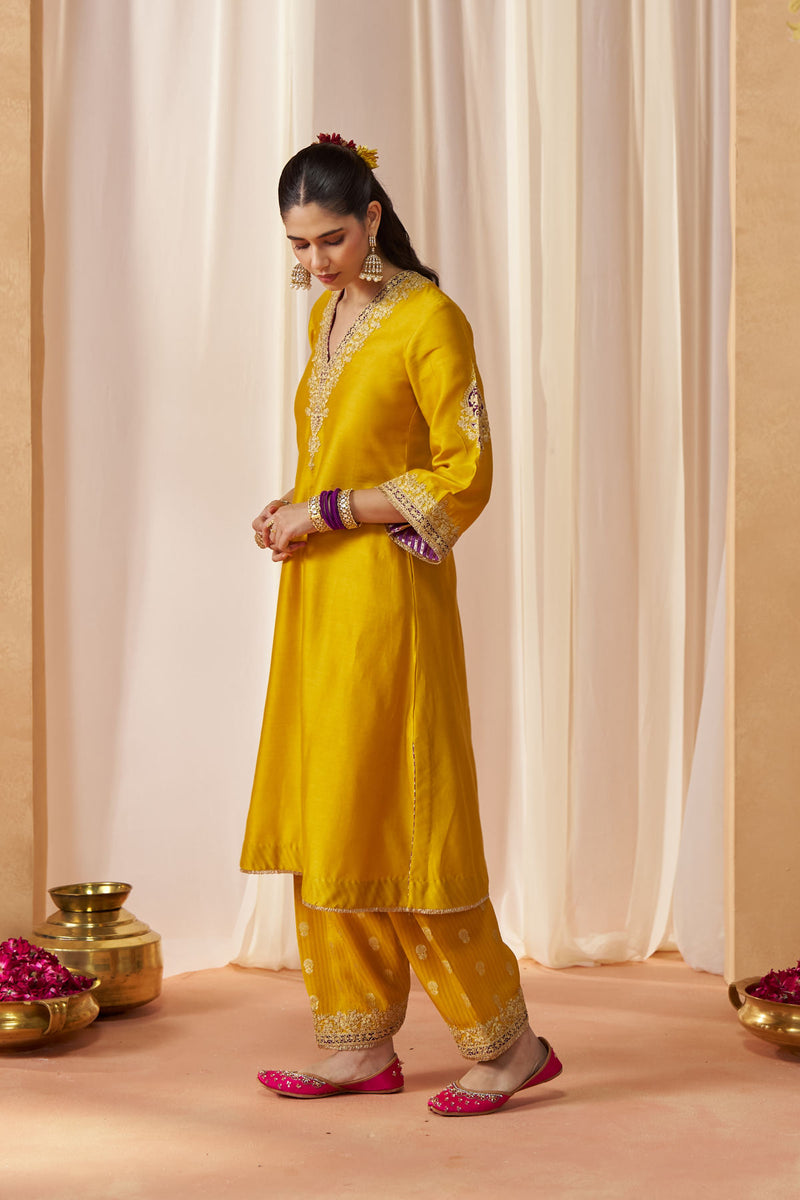 Liana Mustard Chauga with Salwar with Dupatta