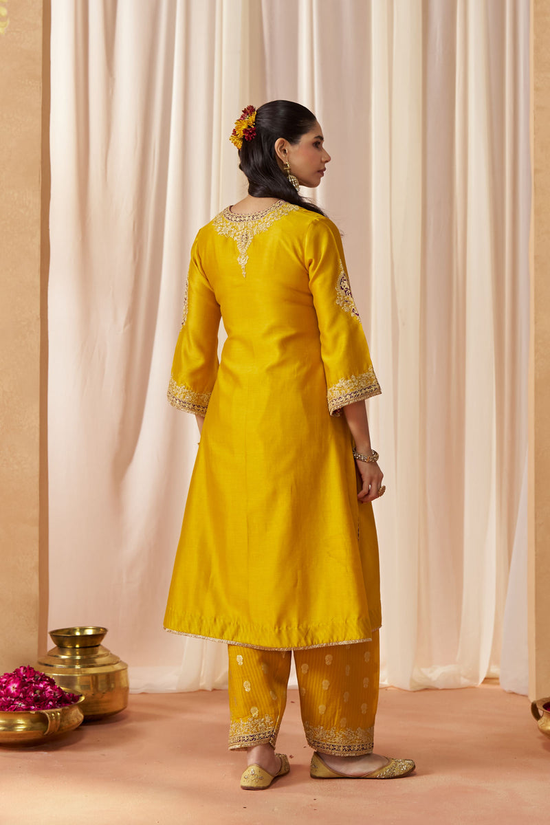 Liana Mustard Chauga with Salwar with Dupatta