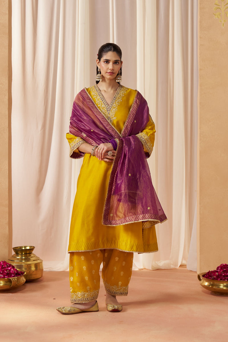 Liana Mustard Chauga with Salwar with Dupatta