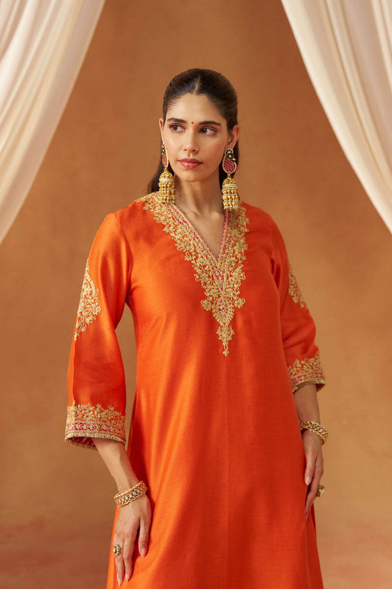 Liana Burnt Chauga with Salwar and Dupatta