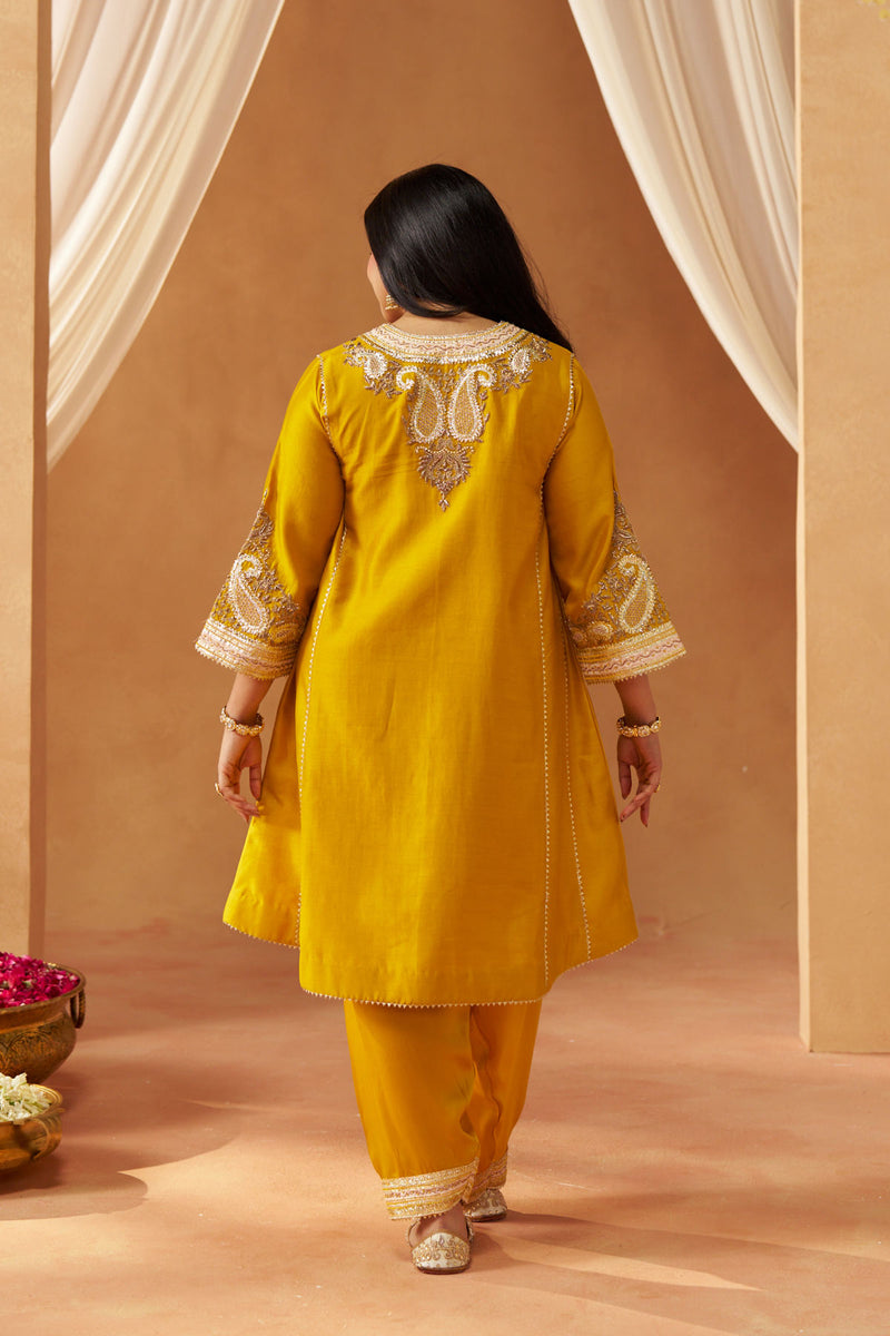Zimal mustard chauga with salwar