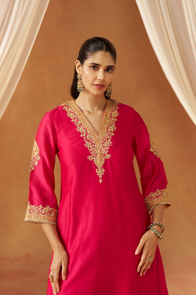 Liana Hotpink with Dupatta Chauga and Dupatta