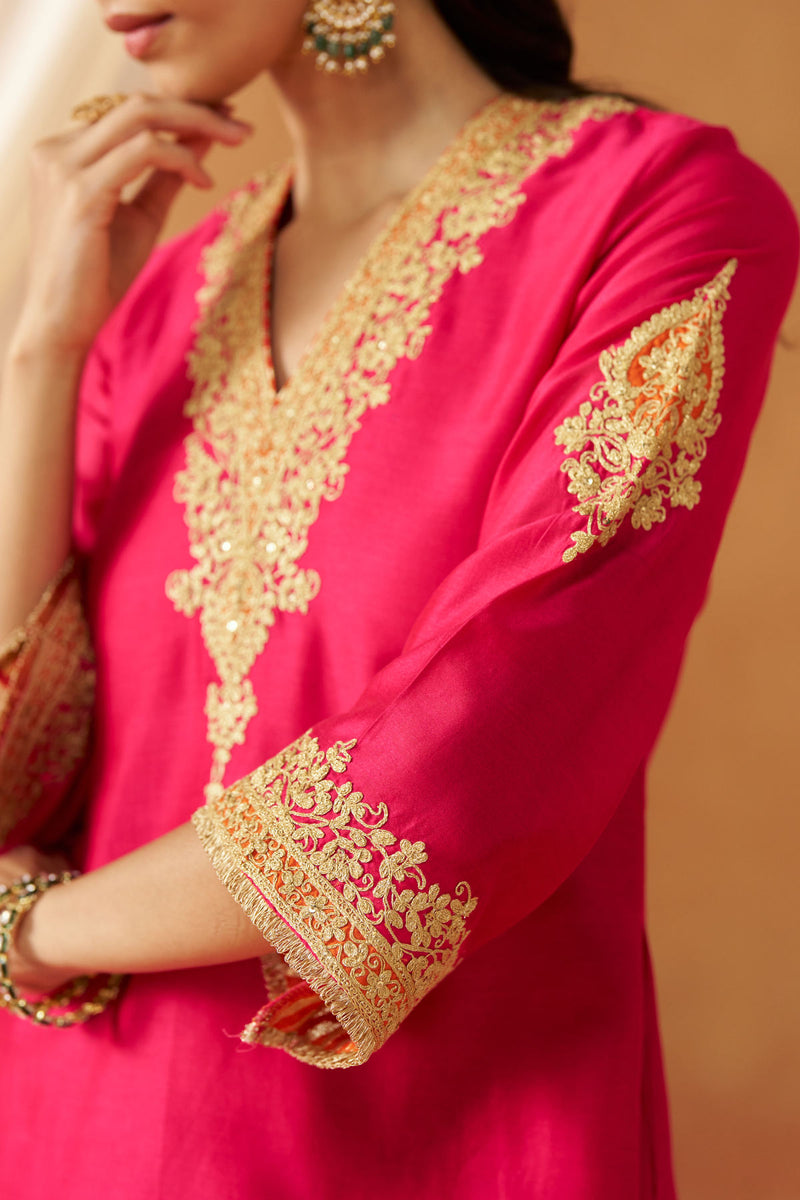Liana Hotpink with Dupatta Chauga and Dupatta