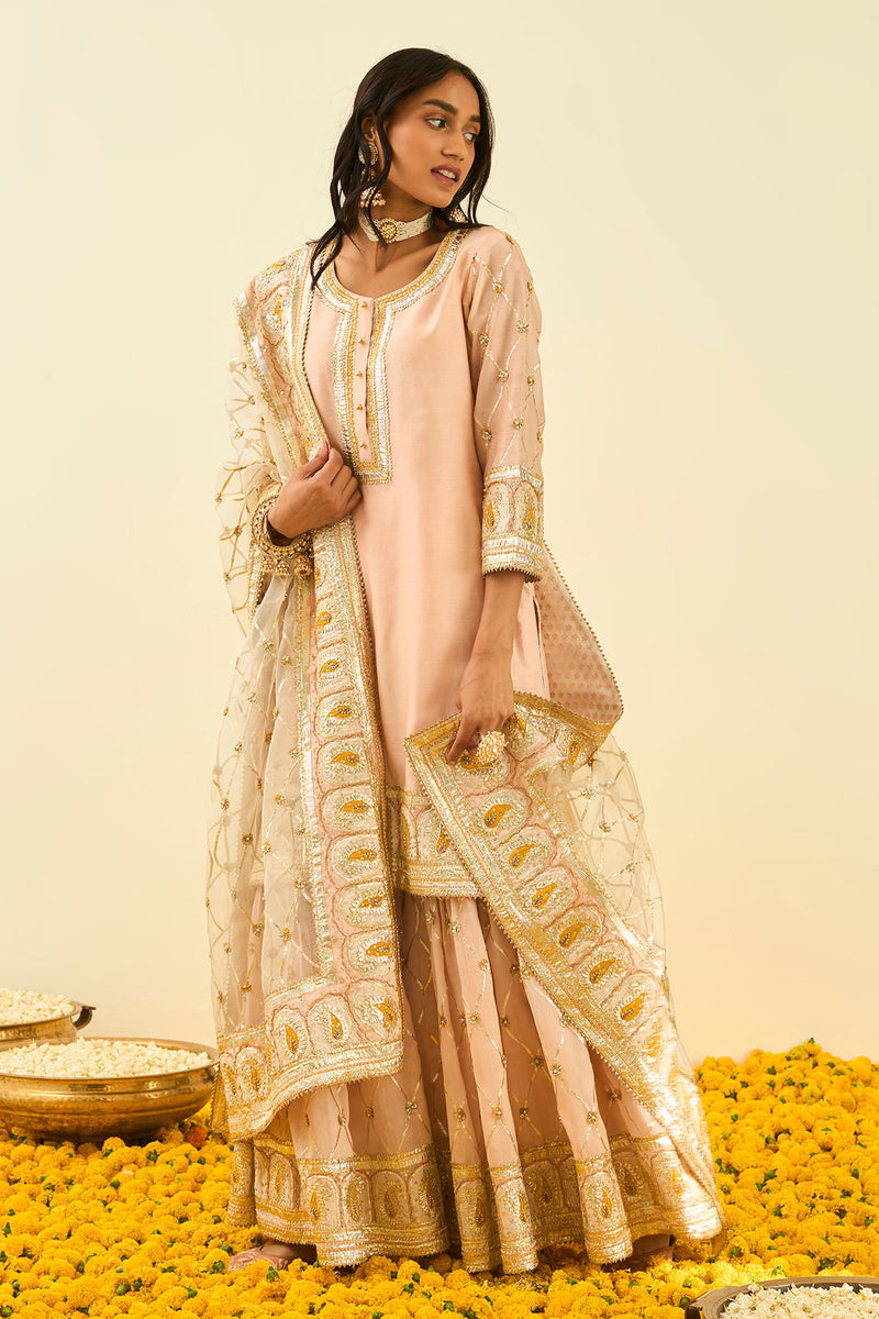 Shabina- Short kurta with garara and dupatta
