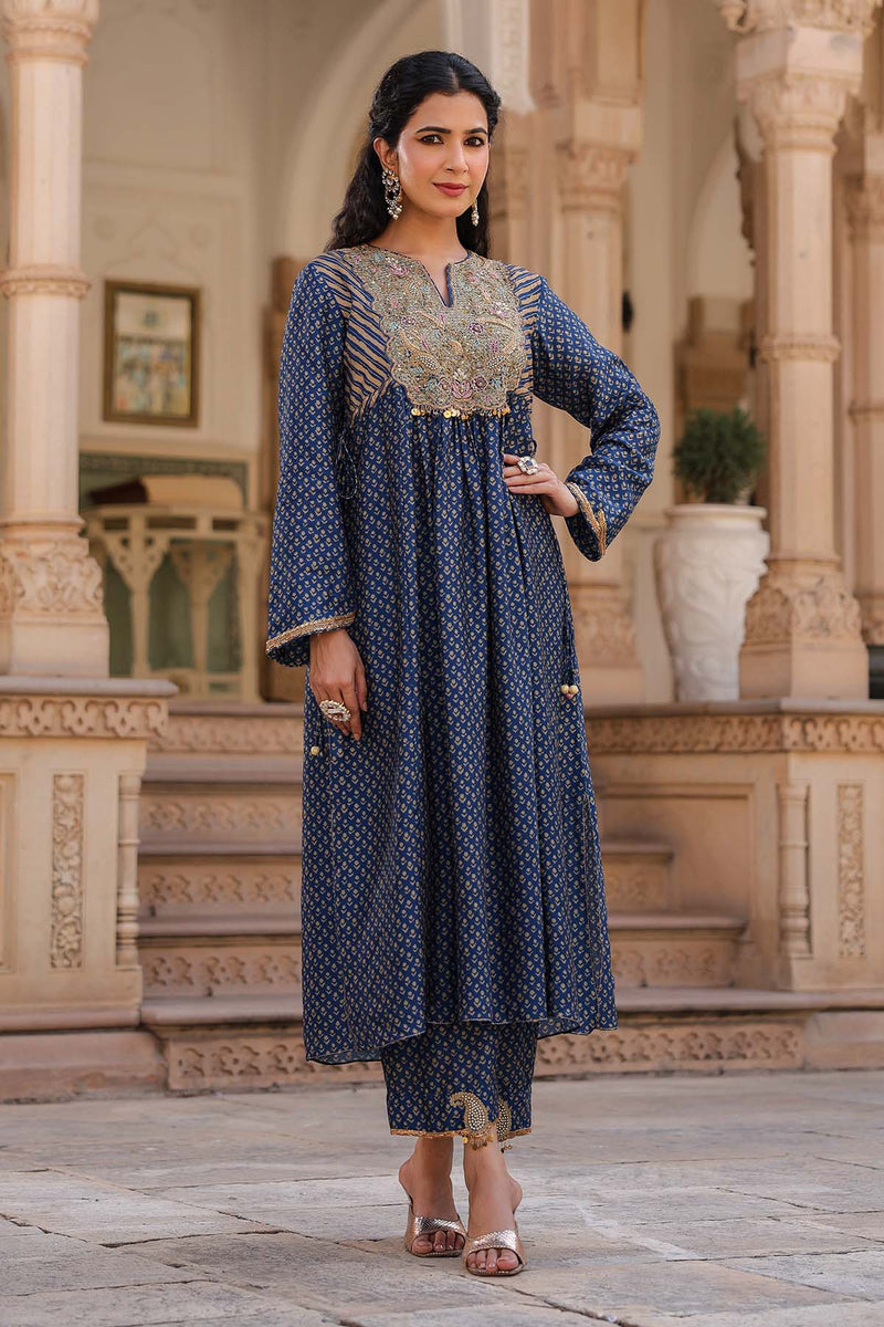 Riwayat Printed Frockstyle Kurta Set