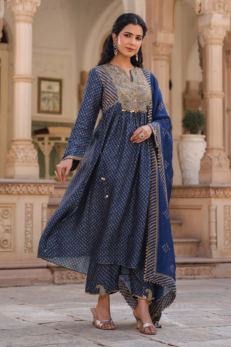 Riwayat Printed Frockstyle Kurta Set
