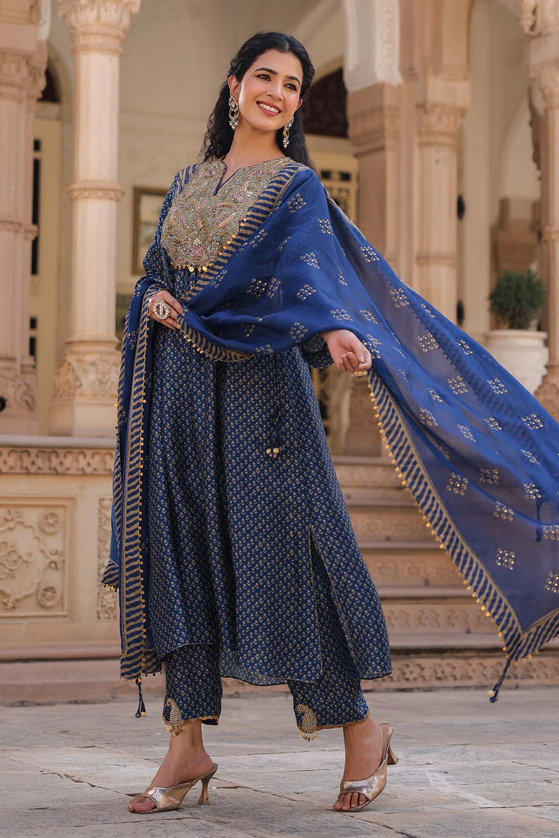 Riwayat Printed Frockstyle Kurta Set