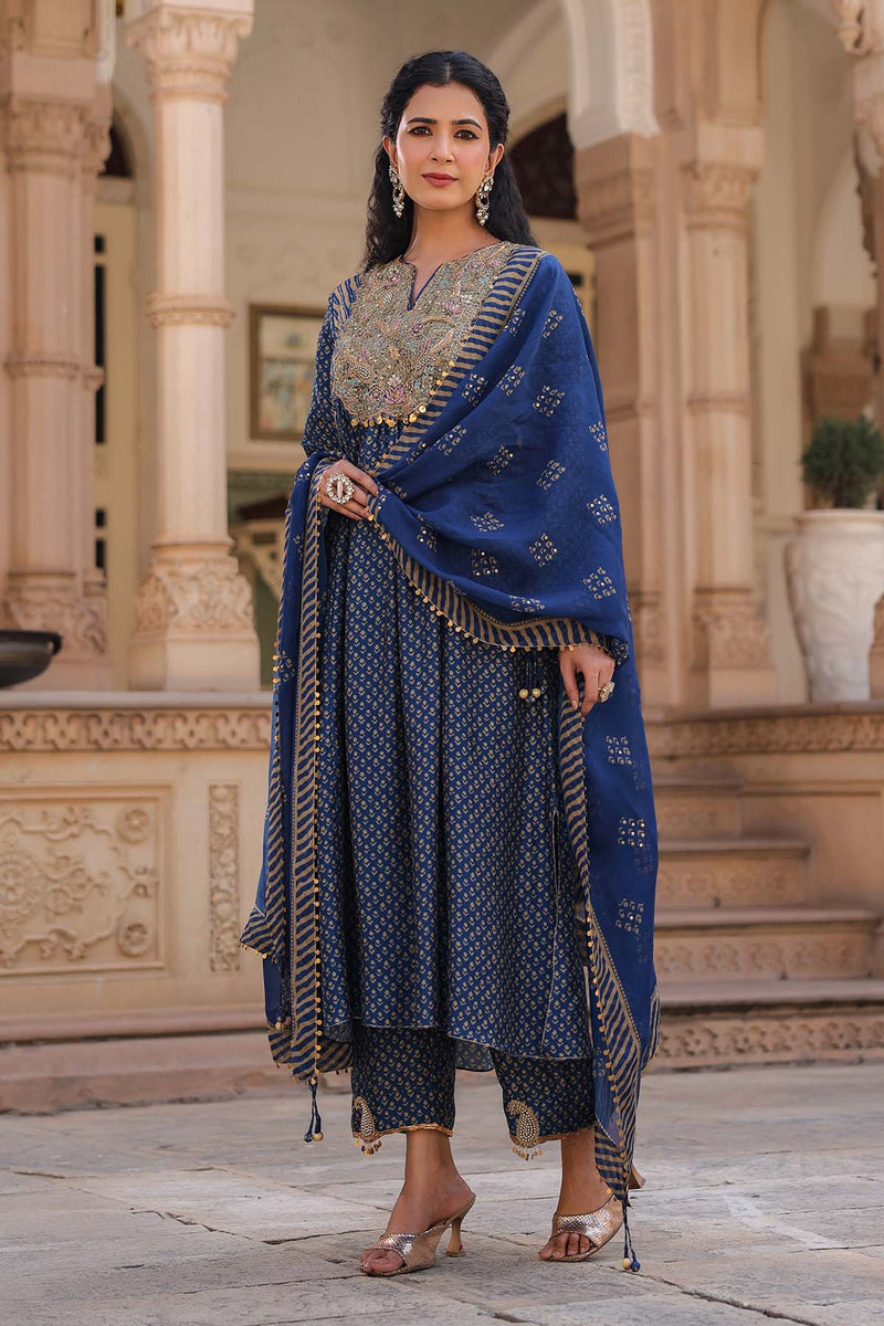 Riwayat Printed Frockstyle Kurta Set