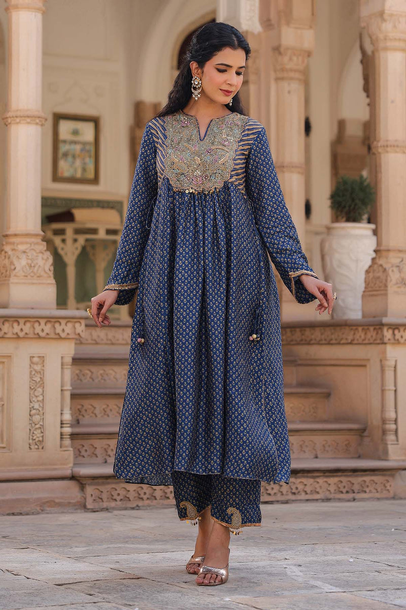 Riwayat Printed Frockstyle Kurta Set