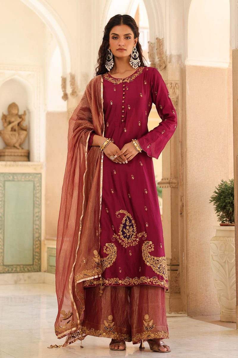 Riwayat Applique Long Kurta Set