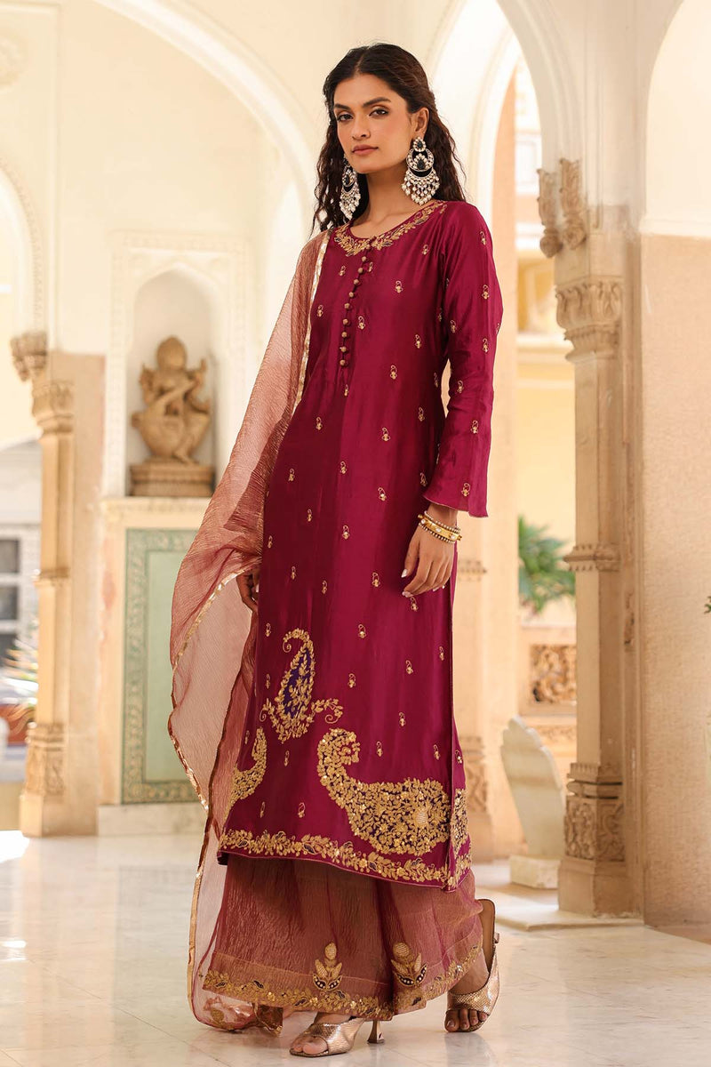 Riwayat Applique Long Kurta Set