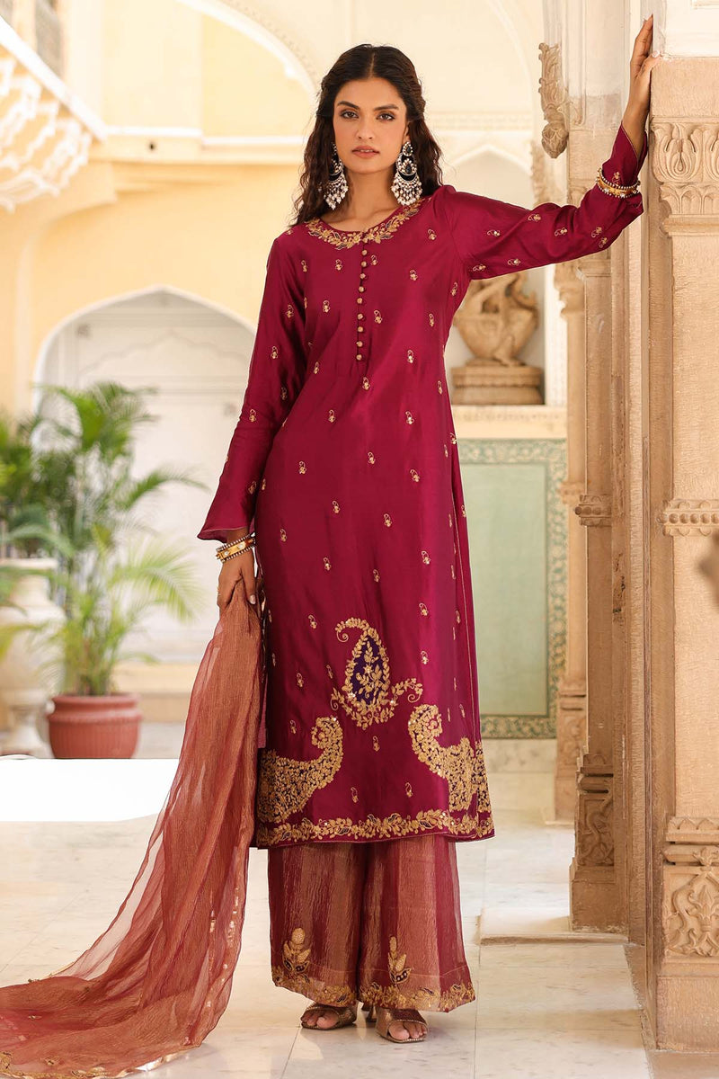 Riwayat Applique Long Kurta Set
