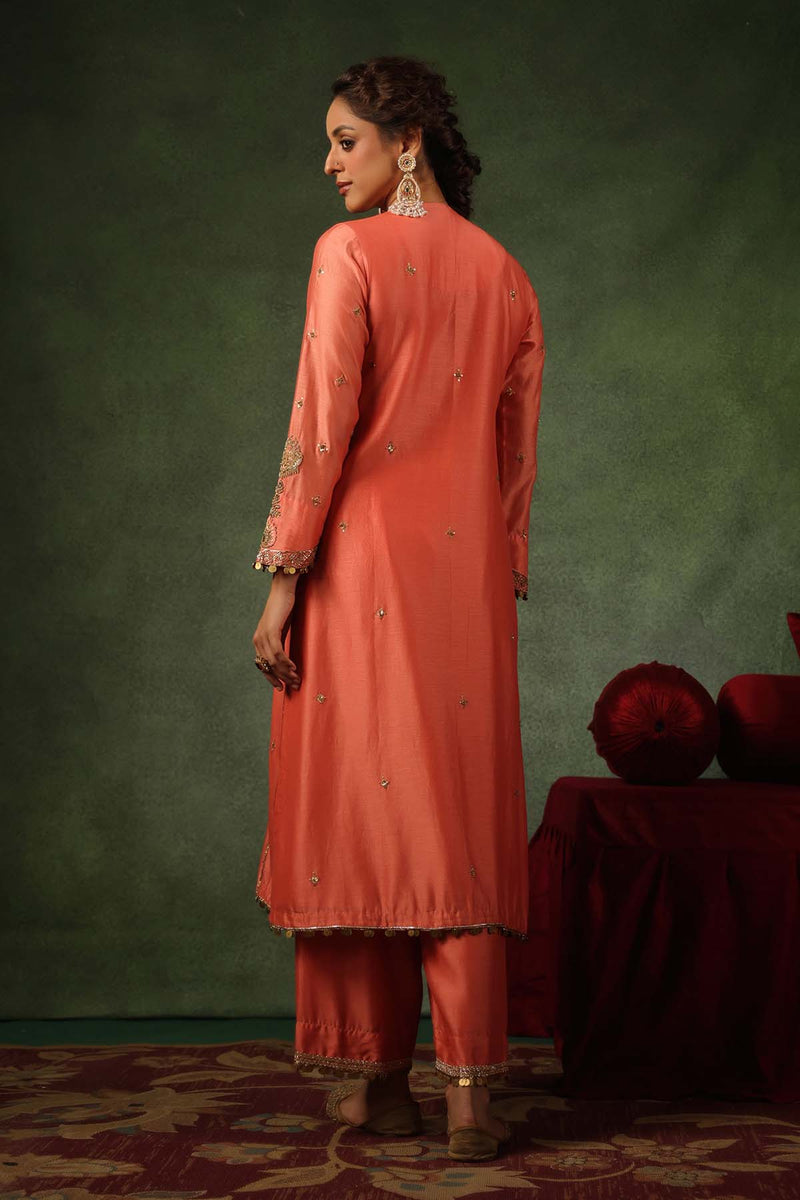 PAKEEZAH ZARDOSI PATTI BUTA JODA NARANGI