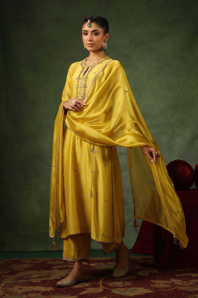 PAKEEZAH ZARDOSI PATTI BUTA JODA SUNEHRA