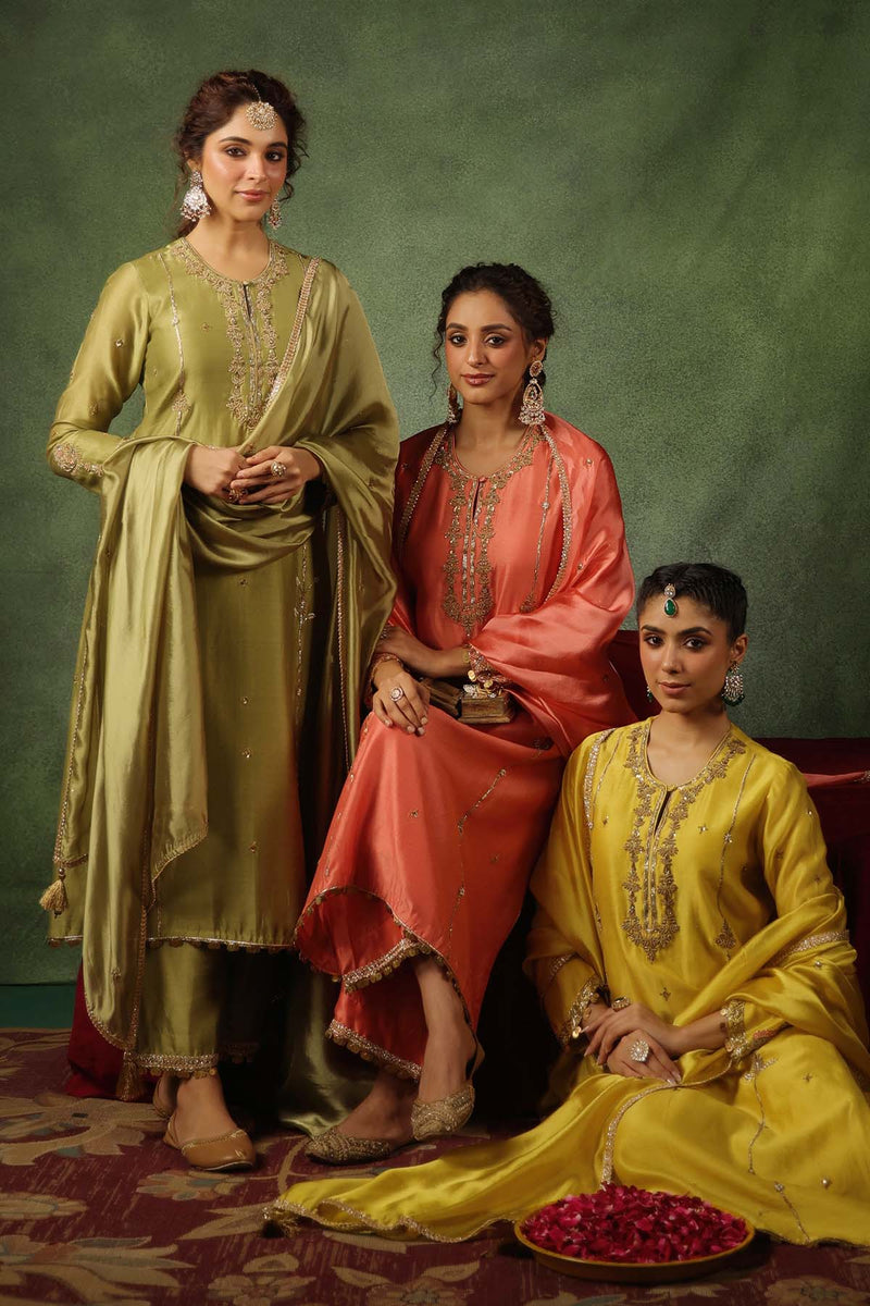 PAKEEZAH ZARDOSI PATTI BUTA JODA SUNEHRA