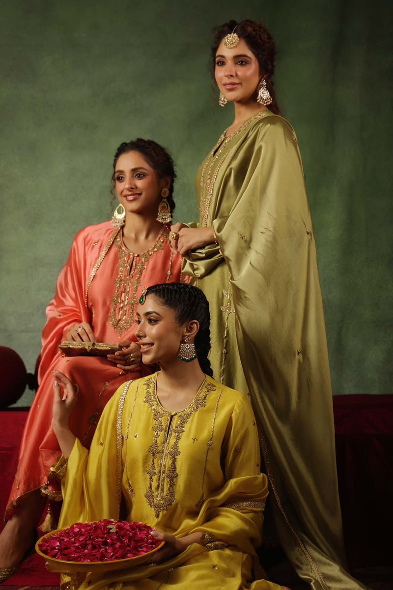 PAKEEZAH ZARDOSI PATTI BUTA JODA SUNEHRA