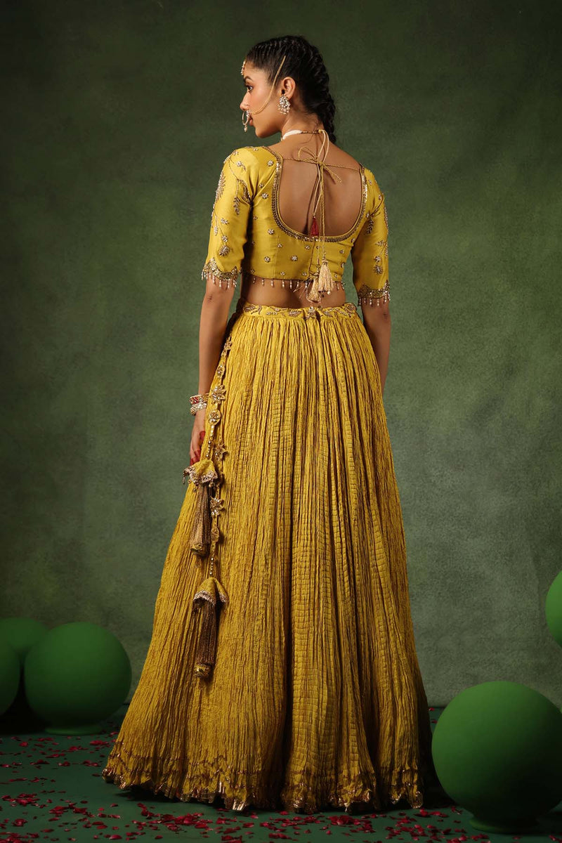 PAKEEZAH ZARDOSI PHOOL BUTA LEHENGA SUNEHRA