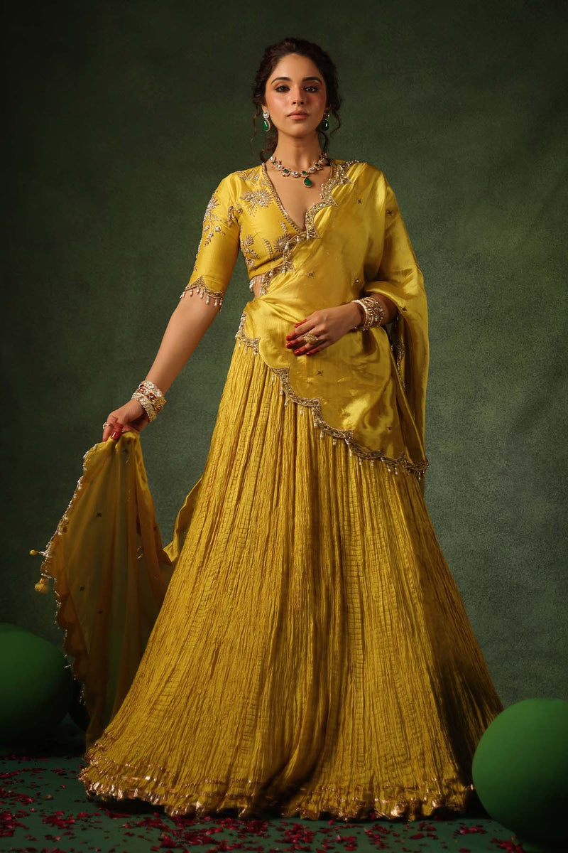 PAKEEZAH ZARDOSI BUTA LEHENGA SUNEHRA