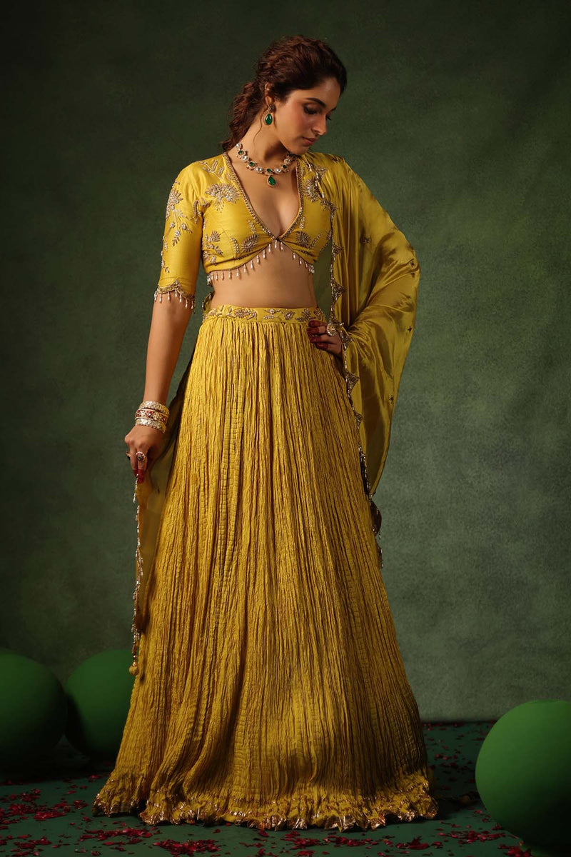 PAKEEZAH ZARDOSI BUTA LEHENGA SUNEHRA