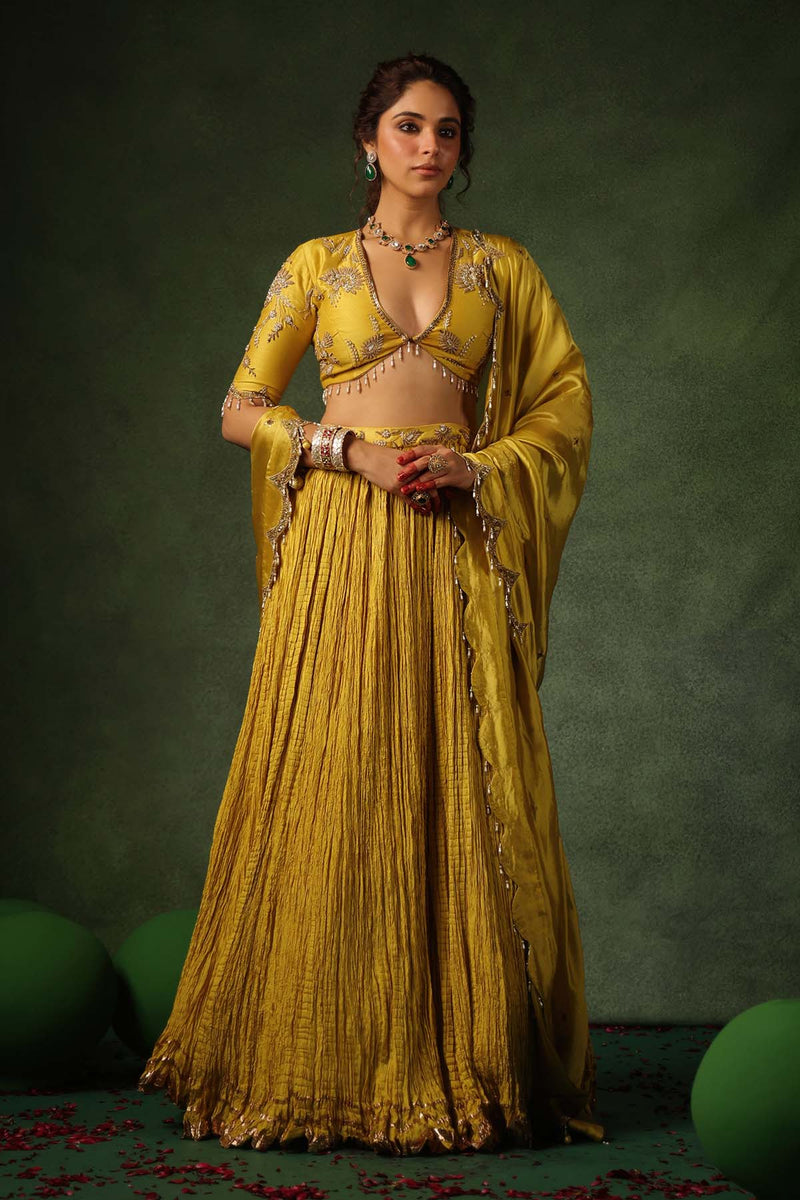 PAKEEZAH ZARDOSI BUTA LEHENGA SUNEHRA