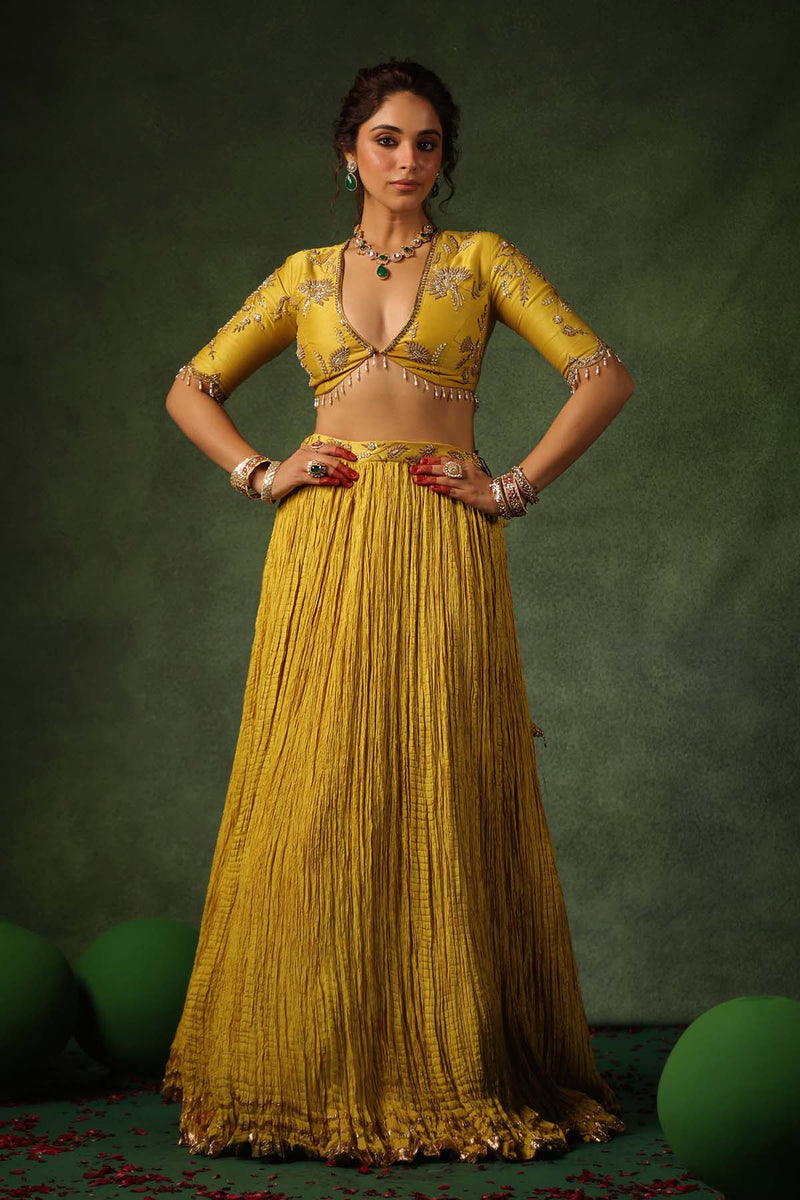PAKEEZAH ZARDOSI BUTA LEHENGA SUNEHRA