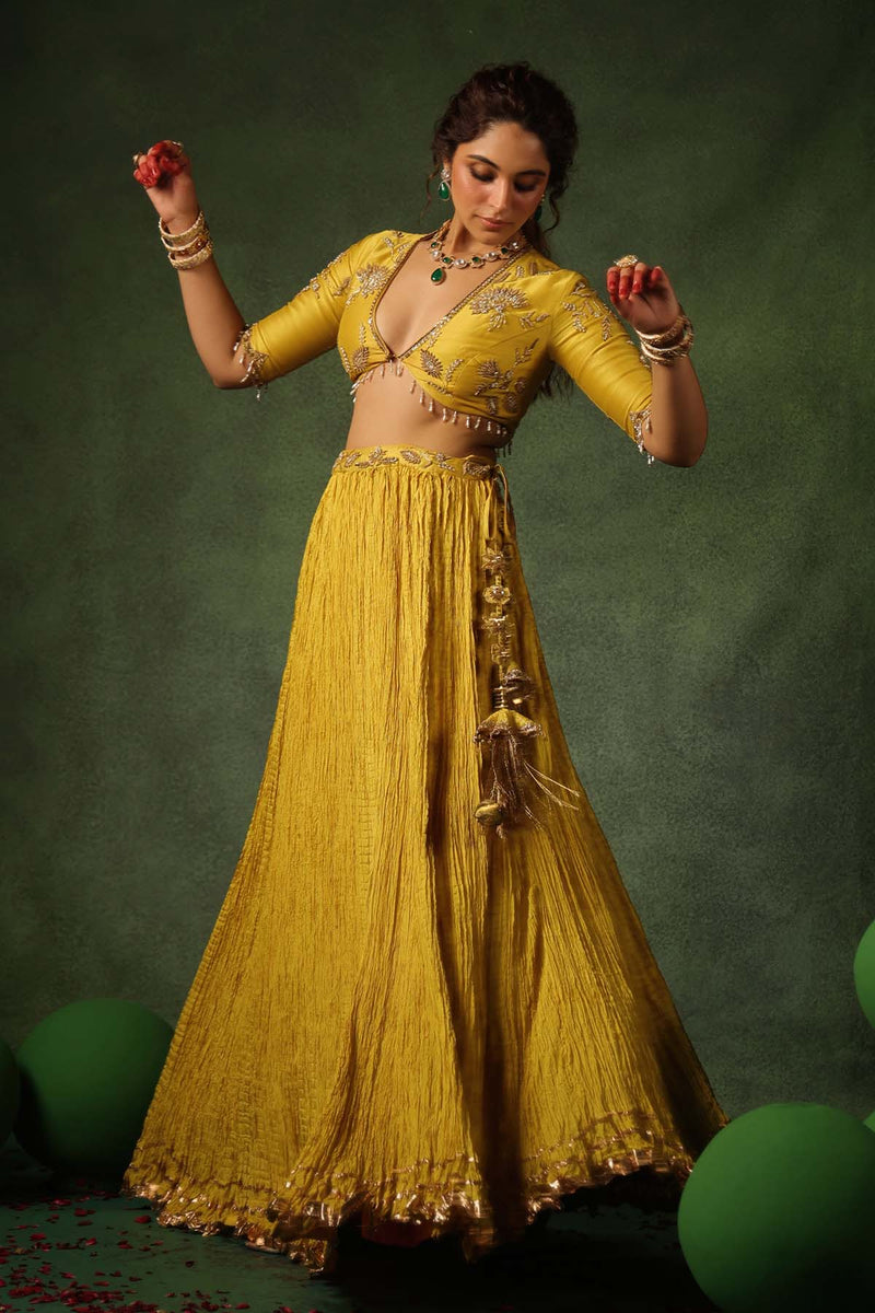 PAKEEZAH ZARDOSI BUTA LEHENGA SUNEHRA