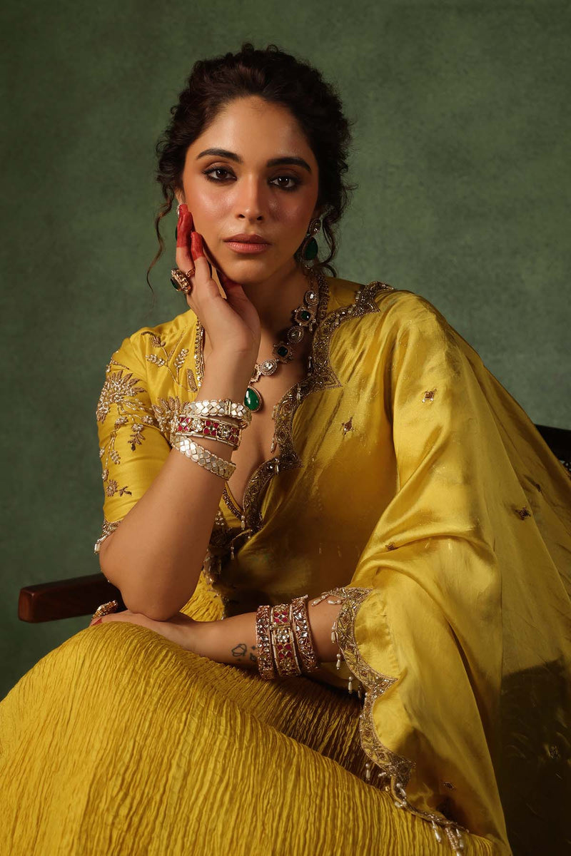 PAKEEZAH ZARDOSI BUTA LEHENGA SUNEHRA