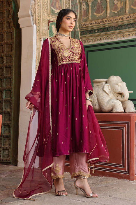 Riwayat Overlap Frockstyle Kurta Set