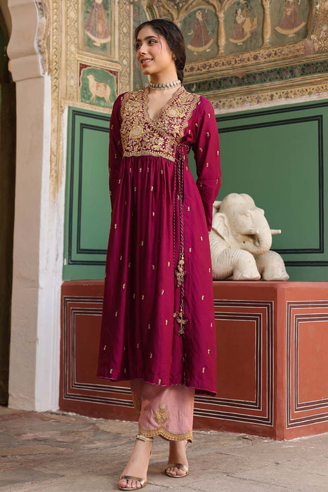 Riwayat Overlap Frockstyle Kurta Set